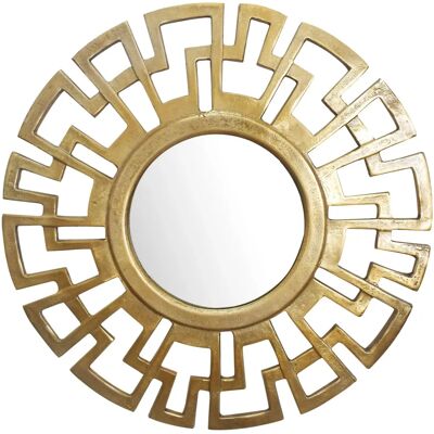 FineBuy Gold Art Déco 60cm runder Wandspiegel - Moderner Dekospiegel FineBuy Gold Art Déco 60cm runder Wandspiegel - Moderner Dekospiegel