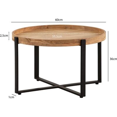 Wohnling 60x60x36 cm Couchtisch + Beistelltisch - Wohnzimmermöbel Wohnling 60x60x36 cm Couchtisch + Beistelltisch - Wohnzimmermöbel