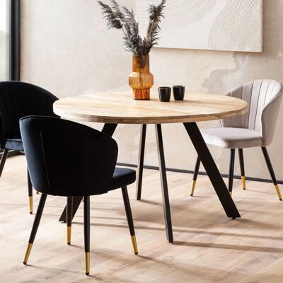 FineBuy Mango Holz Rund Esstisch - Modernes Design für 4 Personen FineBuy Mango Holz Rund Esstisch - Modernes Design für 4 Personen