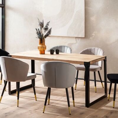 FineBuy - Esstisch 120 cm - Eiche - Industrial - Dining table FineBuy - Esstisch 120 cm - Eiche - Industrial - Dining table