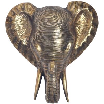 FineBuy - Elefant-41cm-Aluminium-Gold - Dekoracja ścienna FineBuy - Elefant-41cm-Aluminium-Gold - Dekoracja ścienna