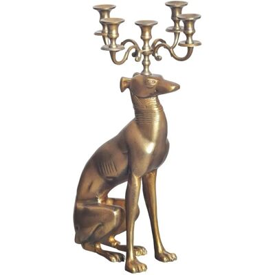 FineBuy - Windhund - Złoto - 69 cm - świecznik FineBuy - Windhund - Złoto - 69 cm - świecznik