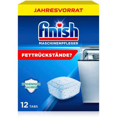 Finish Calgonit Geschirrspültabs - Fett & Schmutz Pflege - 12 Stück Finish Calgonit Geschirrspültabs - Fett & Schmutz Pflege - 12 Stück