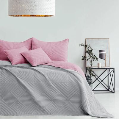 AmeliaHome Softa Trapuntata Copriletto Rosa-Silber 260x280cm AmeliaHome Softa Trapuntata Copriletto Rosa-Silber 260x280cm