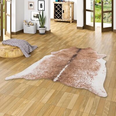 Pergamon - Kunstfaser Rinderfell Braun Creme - Brun Crème - 77 x 100 cm - Rug - Publicité Pergamon - Kunstfaser Rinderfell Braun Creme - Brun Crème - 77 x 100 cm - Rug - Publicité