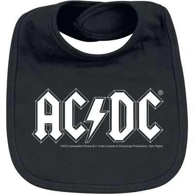 AC/DC Logo Svart/Hvit Baby Lätzchen - Baby Lätzchen AC/DC Logo Svart/Hvit Baby Lätzchen - Baby Lätzchen