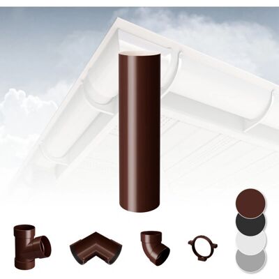 RainWay - RainWay 130 - Marrone - 130mm - Sistema grondaie RainWay - RainWay 130 - Marrone - 130mm - Sistema grondaie