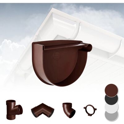 RAINWAY - System 130mm - Marrone - PVC-U - Sistema di grondaie RAINWAY - System 130mm - Marrone - PVC-U - Sistema di grondaie