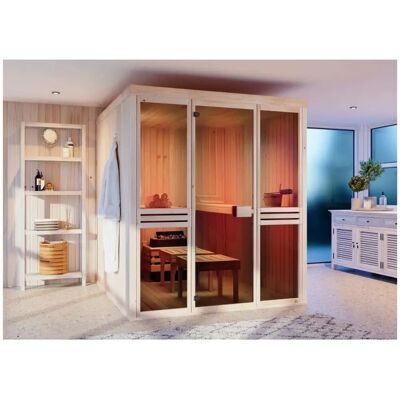 FinnTherm Innensauna Karina - Innensauna, Nordic Fichte, Glasfront FinnTherm Innensauna Karina - Innensauna, Nordic Fichte, Glasfront