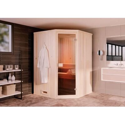 FinnTherm Innensauna Corner - B 194 x T 175 x H 199 cm FinnTherm Innensauna Corner - B 194 x T 175 x H 199 cm