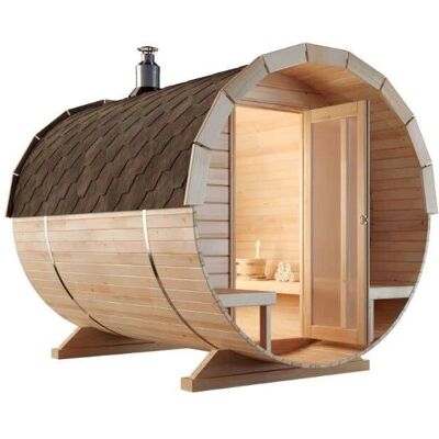 FinnTherm Carrie Fasssauna - Premium-Thermoholz - Sauna FinnTherm Carrie Fasssauna - Premium-Thermoholz - Sauna