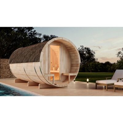 FinnTherm Charlotte Fasssauna - Sauna, 200cm, naturbelassen FinnTherm Charlotte Fasssauna - Sauna, 200cm, naturbelassen