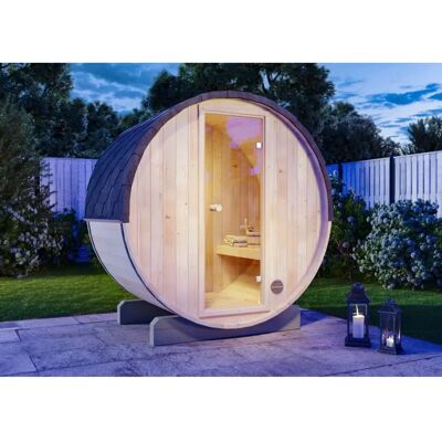 FinnTherm Mini XXS Sauna - Kleine Gartensauna mit Glastür FinnTherm Mini XXS Sauna - Kleine Gartensauna mit Glastür