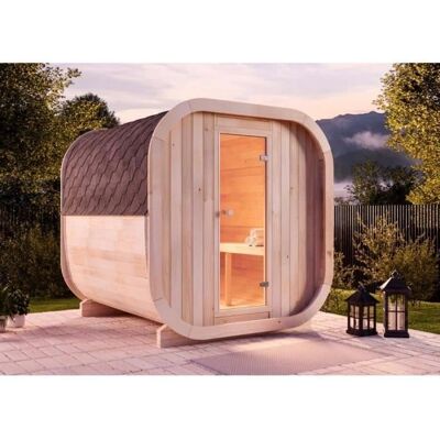 FinnTherm Fasssauna ScandiCube Komfort - Natur unbehandelt FinnTherm Fasssauna ScandiCube Komfort - Natur unbehandelt
