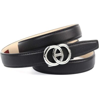 ANTHONI CROWN Ledergürtel - Unisex, 2,5cm Breit, Klassischer Stil ANTHONI CROWN Ledergürtel - Unisex, 2,5cm Breit, Klassischer Stil