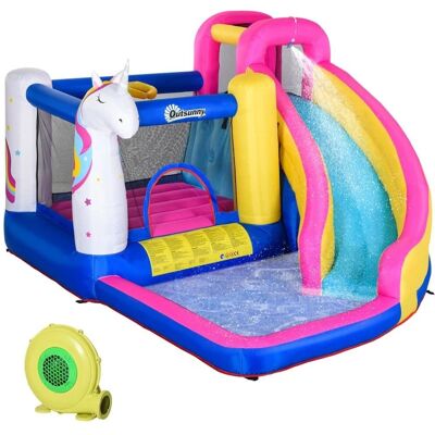 Outsunny Aufblasbarer Wasserpark - Mehrfarbig für Kinder 3-10 - Wasserpark Outsunny Aufblasbarer Wasserpark - Mehrfarbig für Kinder 3-10 - Wasserpark