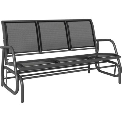 Outsunny Puutarhakeinu - 151x75x85cm, Musta - Puutarhakeinu Outsunny Puutarhakeinu - 151x75x85cm, Musta - Puutarhakeinu