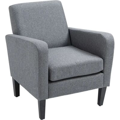 HOMCOM Sillón Relajante Gris Claro - Sillón HOMCOM Sillón Relajante Gris Claro - Sillón