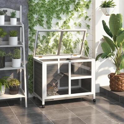 PawHut - 2-Storey - Grey - Small animal cage PawHut - 2-Storey - Grey - Small animal cage