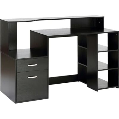HOMCOM Schreibtisch 137x55x92 cm - Schwarz HOMCOM Schreibtisch 137x55x92 cm - Schwarz