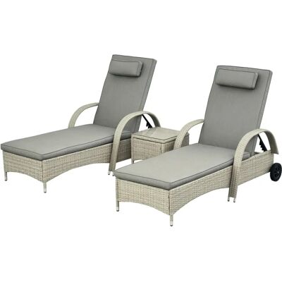 Outsunny Gartenliegen-Set, Grau Outsunny Gartenliegen-Set, Grau