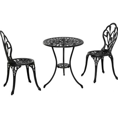 Outsunny Gartenmöbel-Set - Modernes Aluminium, Schwarz Outsunny Gartenmöbel-Set - Modernes Aluminium, Schwarz