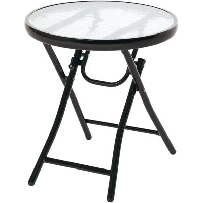 Outsunny - Gartentisch - 50x45x45 cm - black metal frame - Garden table Outsunny - Gartentisch - 50x45x45 cm - black metal frame - Garden table