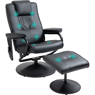 HOMCOM Schwarzer Relax-Massagesessel mit Drehfunktion & Fernbedienung HOMCOM Schwarzer Relax-Massagesessel mit Drehfunktion & Fernbedienung