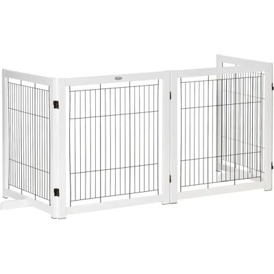 Cancello per animali PawHut in legno - Barriera sicura per cani piccoli e medi Cancello per animali PawHut in legno - Barriera sicura per cani piccoli e medi