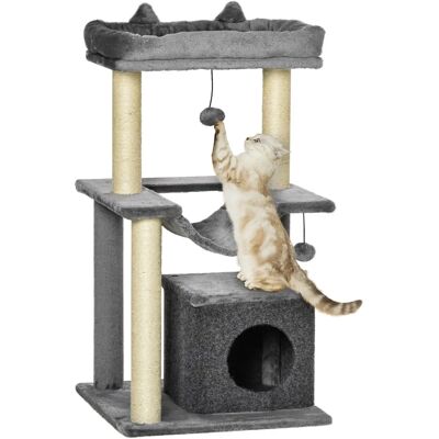PawHut Katzenbaum 90-100cm - Kratzbaum, Höhle, Hängematte PawHut Katzenbaum 90-100cm - Kratzbaum, Höhle, Hängematte