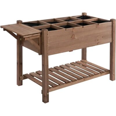Outsunny Hochbeet mit 8 Fächern - Gartenbeet aus Holz Outsunny Hochbeet mit 8 Fächern - Gartenbeet aus Holz