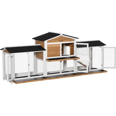 Rifugio in Legno PawHut per Piccoli Animali con Rampa - Impermeabile, per Conigli e Cavie Rifugio in Legno PawHut per Piccoli Animali con Rampa - Impermeabile, per Conigli e Cavie