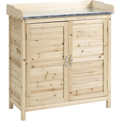 Armario de jardín Outsunny con 2 estantes - Cobertizo Armario de jardín Outsunny con 2 estantes - Cobertizo