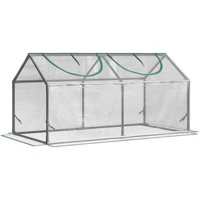 Outsunny PVC Mini kasvihuone ikkunalla - 120x60x60 cm Outsunny PVC Mini kasvihuone ikkunalla - 120x60x60 cm