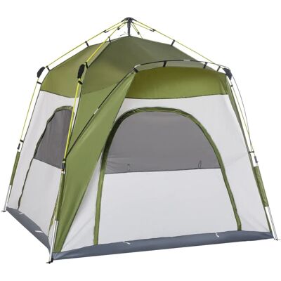 Outsunny Camping Zelt 4 Personen Wasserdicht Familienzelt mit Fenster Outsunny Camping Zelt 4 Personen Wasserdicht Familienzelt mit Fenster