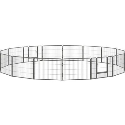 PawHut Stahl Welpengehege 60cm 16 Segmente Vielgestaltig PawHut Stahl Welpengehege 60cm 16 Segmente Vielgestaltig