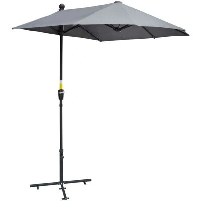 Outsunny 2 x 2 m Wasserdichter Halbrundschirm mit Halterung - Balkonschirm Outsunny 2 x 2 m Wasserdichter Halbrundschirm mit Halterung - Balkonschirm