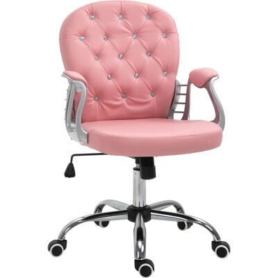 Vinsetto Säädettävä Roosa Toimisto Tuoli - Ergonominen, Kääntyvä, 120kg Vinsetto Säädettävä Roosa Toimisto Tuoli - Ergonominen, Kääntyvä, 120kg