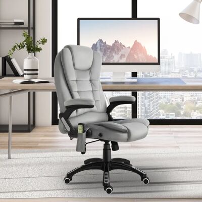 Vinsetto Bürostuhl mit Massage & Wärme - Ergonomisch, Grau Vinsetto Bürostuhl mit Massage & Wärme - Ergonomisch, Grau