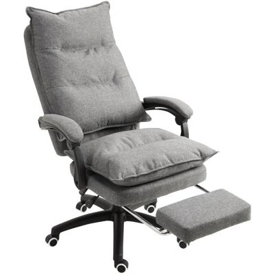 Vinsetto - Massagesessel Drehstuhl - Nylon Grau - Höhenverstellbar - Bürostuhl Vinsetto - Massagesessel Drehstuhl - Nylon Grau - Höhenverstellbar - Bürostuhl