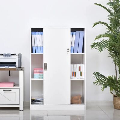 HOMCOM - 80x40x120 Weiß - 3 Regale HOMCOM - 80x40x120 Weiß - 3 Regale