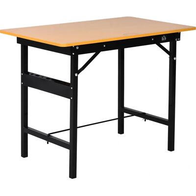 HOMCOM - Werkbank - Gelb-Schwarz - 100x60x75.5 cm - Workbench HOMCOM - Werkbank - Gelb-Schwarz - 100x60x75.5 cm - Workbench