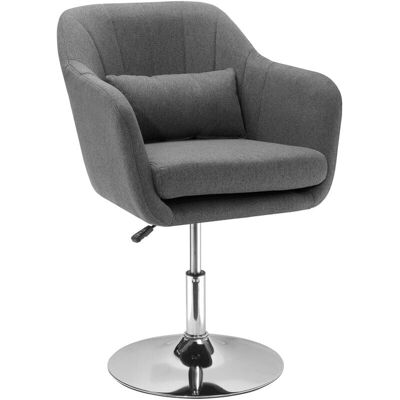 HOMCOM Toimistotuoli - Säädettävä Korkeus, Ergonominen, Harmaa - Toimistokalusteet HOMCOM Toimistotuoli - Säädettävä Korkeus, Ergonominen, Harmaa - Toimistokalusteet