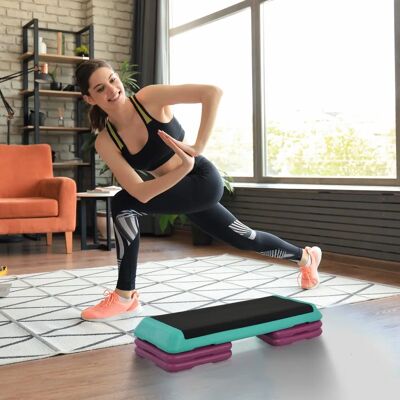 HOMCOM Step Plattform - Höhenverstellbar 10/15/20cm - Aerobic Fitness Gerät HOMCOM Step Plattform - Höhenverstellbar 10/15/20cm - Aerobic Fitness Gerät