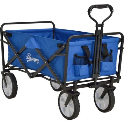 Outsunny Klappbarer Handwagen - Garten- & Transportwagen Outsunny Klappbarer Handwagen - Garten- & Transportwagen