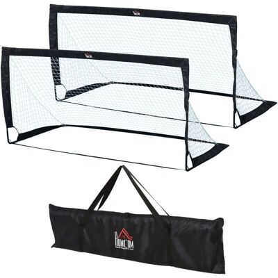 HOMCOM Fußballtor-Set - Tragbar, Stahl, 186x90x89cm HOMCOM Fußballtor-Set - Tragbar, Stahl, 186x90x89cm