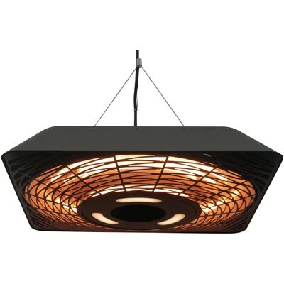 Outsunny Elektryczny Grzejnik Tarasowy - Zdalne Sterowanie - 2000W - 10cm - Grzejnik Outsunny Elektryczny Grzejnik Tarasowy - Zdalne Sterowanie - 2000W - 10cm - Grzejnik