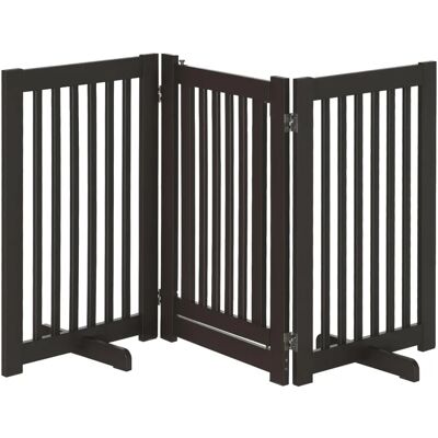 PawHut - Schutzgitter 1x5x155 cm - dunkelbraun - Haustier Tor PawHut - Schutzgitter 1x5x155 cm - dunkelbraun - Haustier Tor