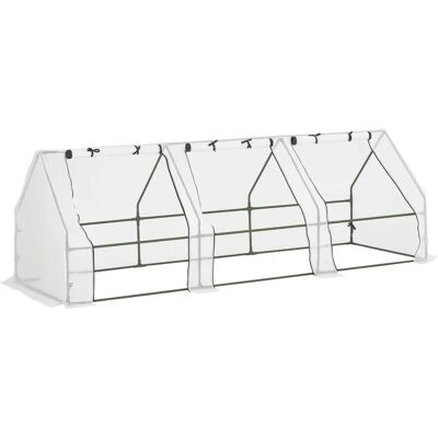 Biały Szklarnia Outsunny 270x90x90cm - Na Rośliny i Warzywa Biały Szklarnia Outsunny 270x90x90cm - Na Rośliny i Warzywa