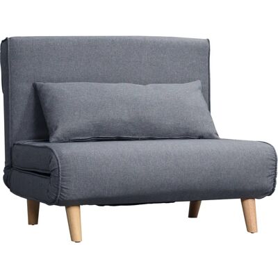 HOMCOM Einzelsofa Schlafsofa Verstellbar Skandinavisch Grau 95x95x80cm - Schlafsofa HOMCOM Einzelsofa Schlafsofa Verstellbar Skandinavisch Grau 95x95x80cm - Schlafsofa